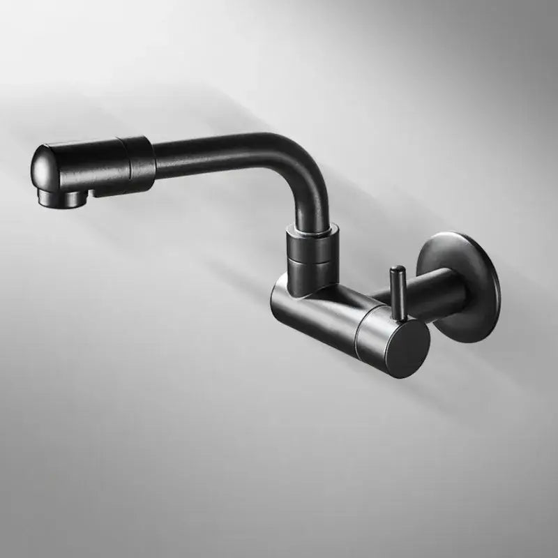 Black Rotating Kitchen Faucet 29cm Brass