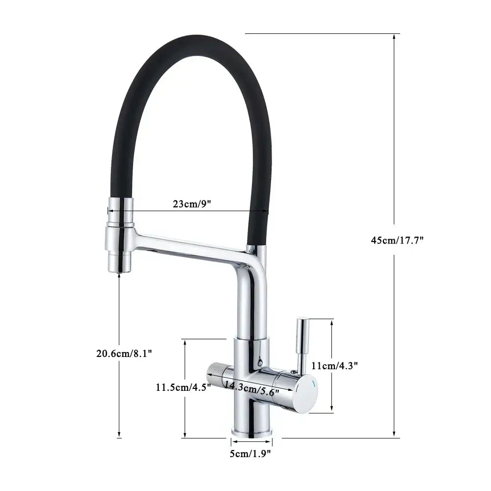Black Gooseneck Kitchen Faucet