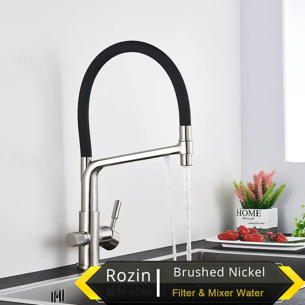 Black Gooseneck Kitchen Faucet