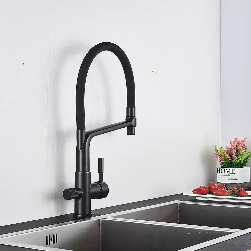 Black Gooseneck Kitchen Faucet