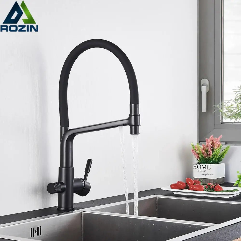 Black Gooseneck Kitchen Faucet
