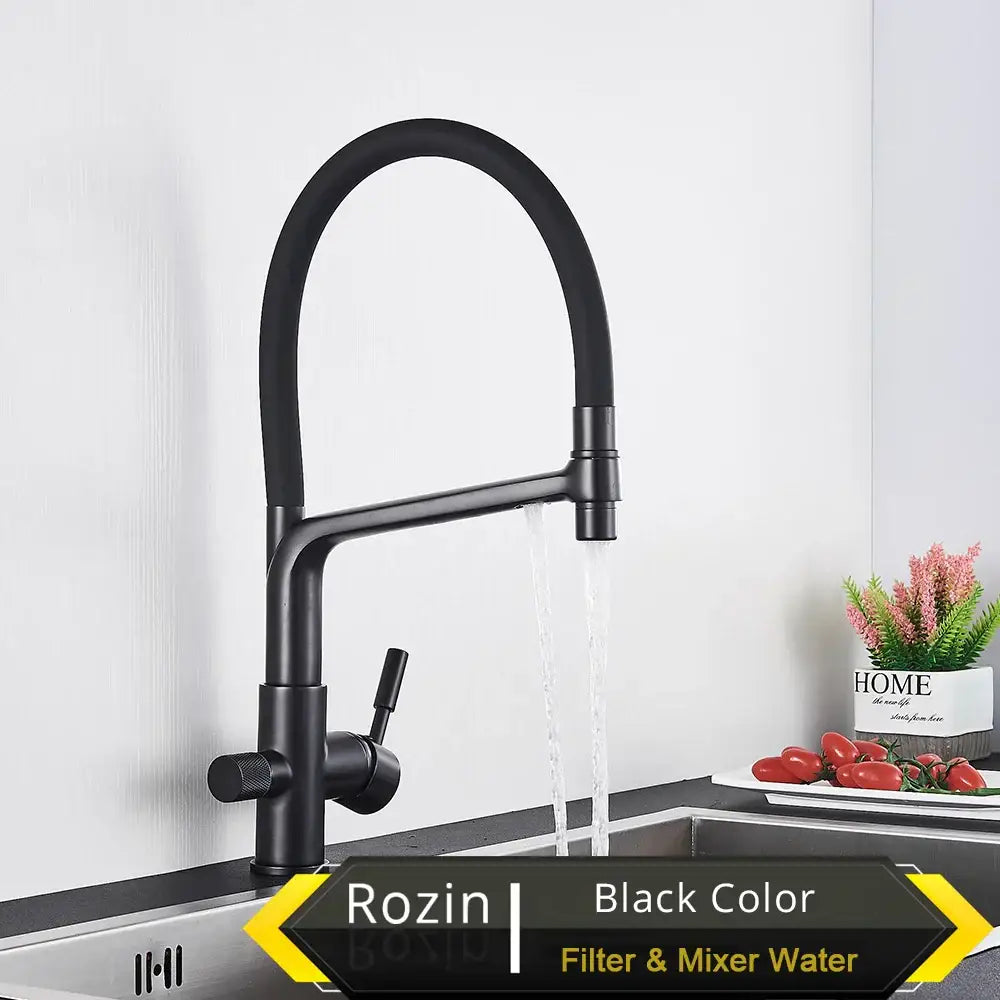 Black Gooseneck Kitchen Faucet