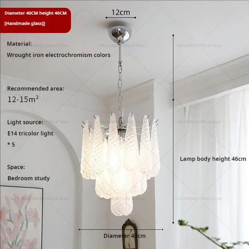 Crystal Glass Chandelier Medieval Cascade Style