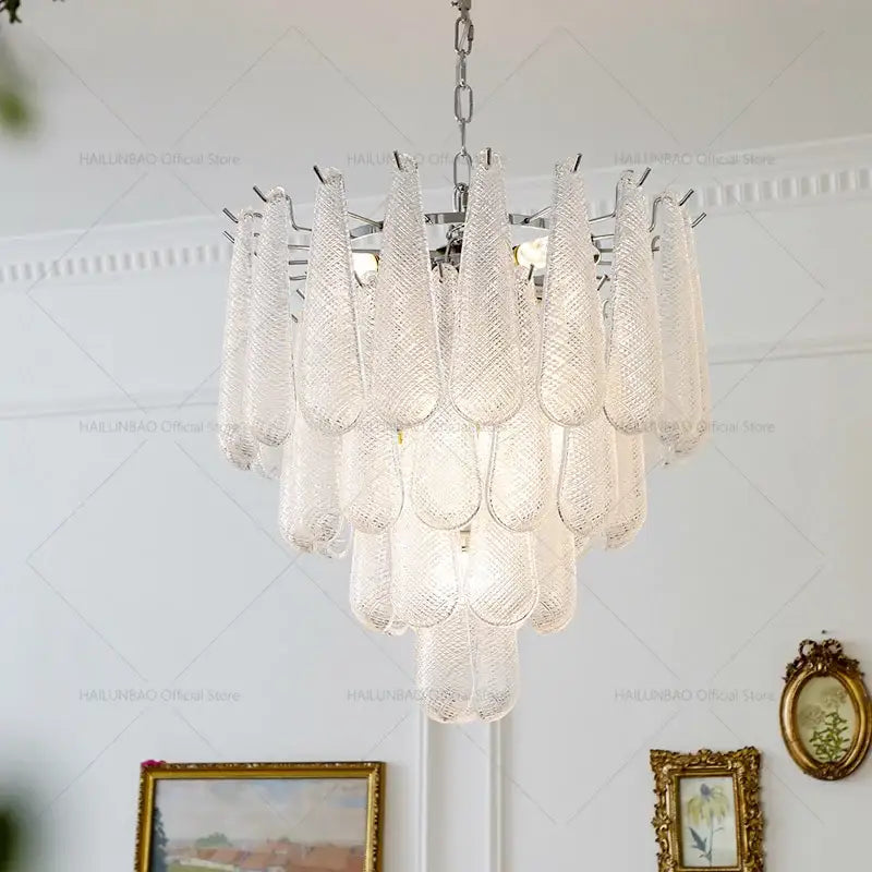 Crystal Glass Chandelier Medieval Cascade Style