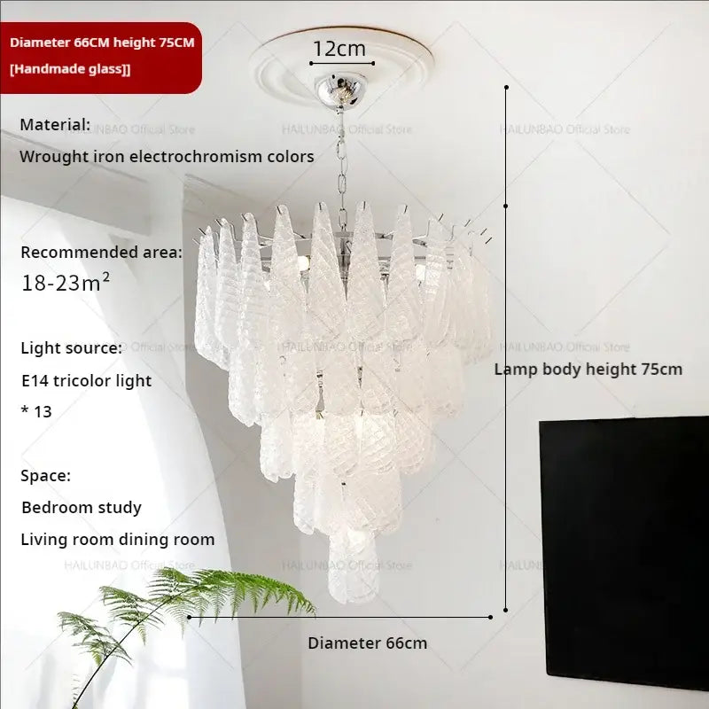 Crystal Glass Chandelier Medieval Cascade Style