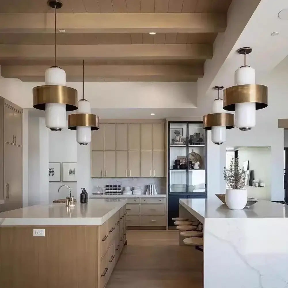 Gold Brass Pendant Light for Dining or Kitchen