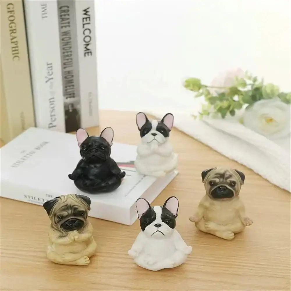 Glossy Bulldog Resin Statue