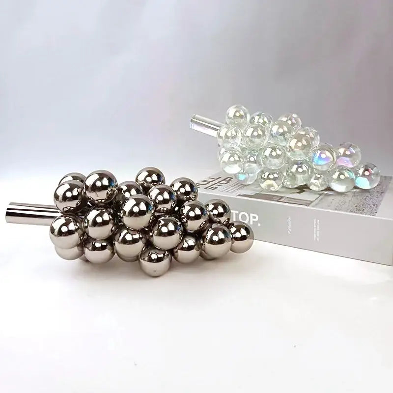 Crystal Glass Grape Sculpture