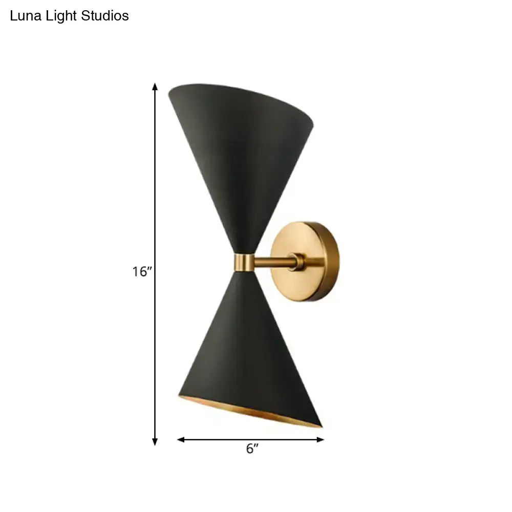 Black Gold Metal Wall Sconce