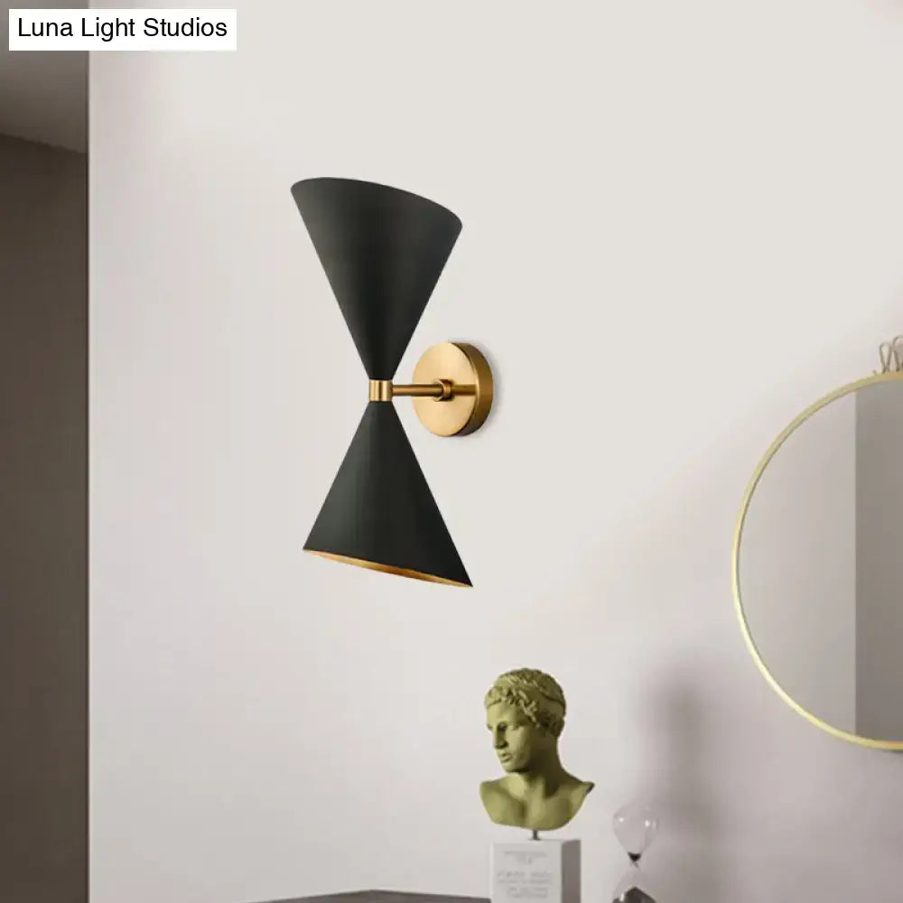 Black Gold Metal Wall Sconce