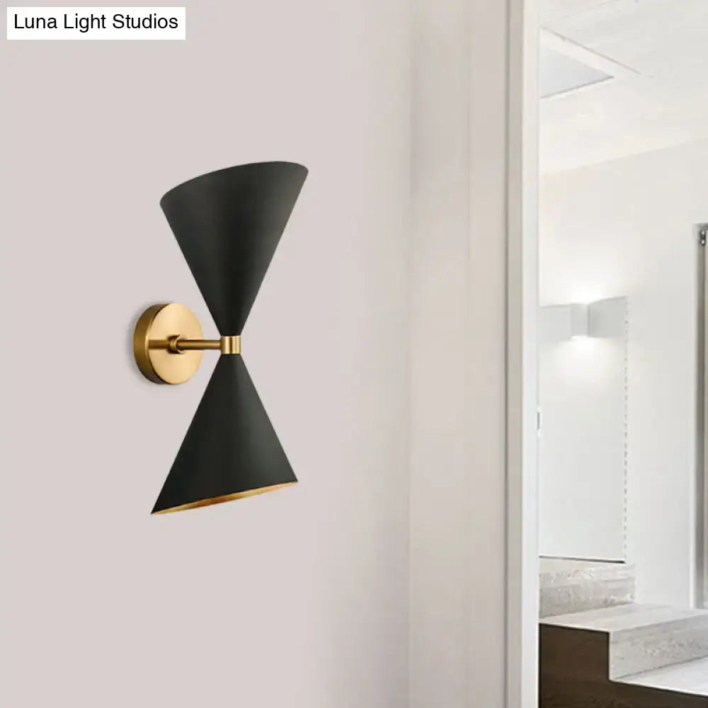 Black Gold Metal Wall Sconce