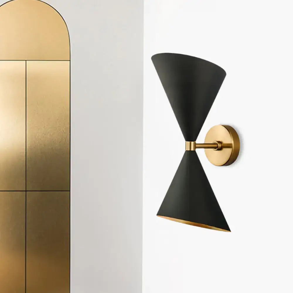 Black Gold Metal Wall Sconce