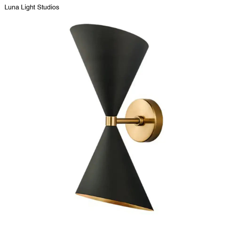 Black Gold Metal Wall Sconce