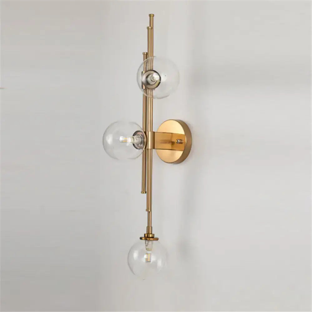 Brass Glass Orb Sconce