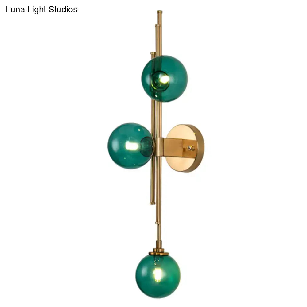 Brass Glass Orb Sconce