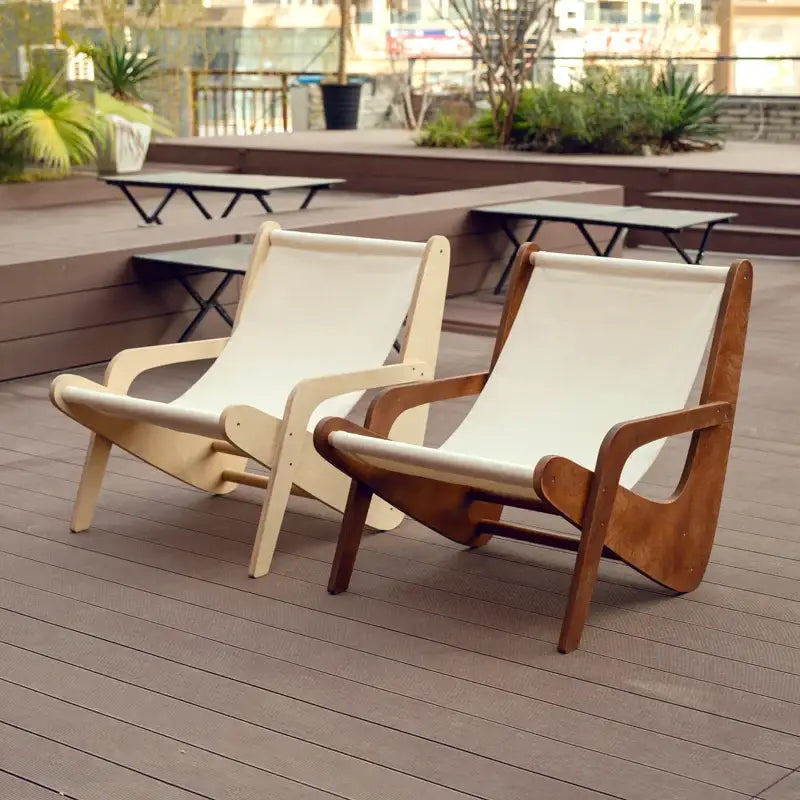 Brown Canvas Recliner Chair