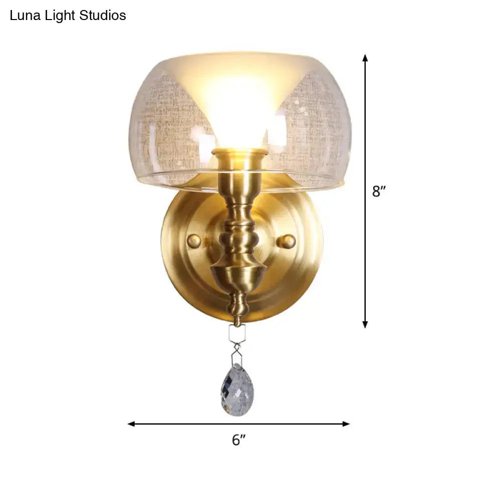 Gold Glass Crystal Sconce