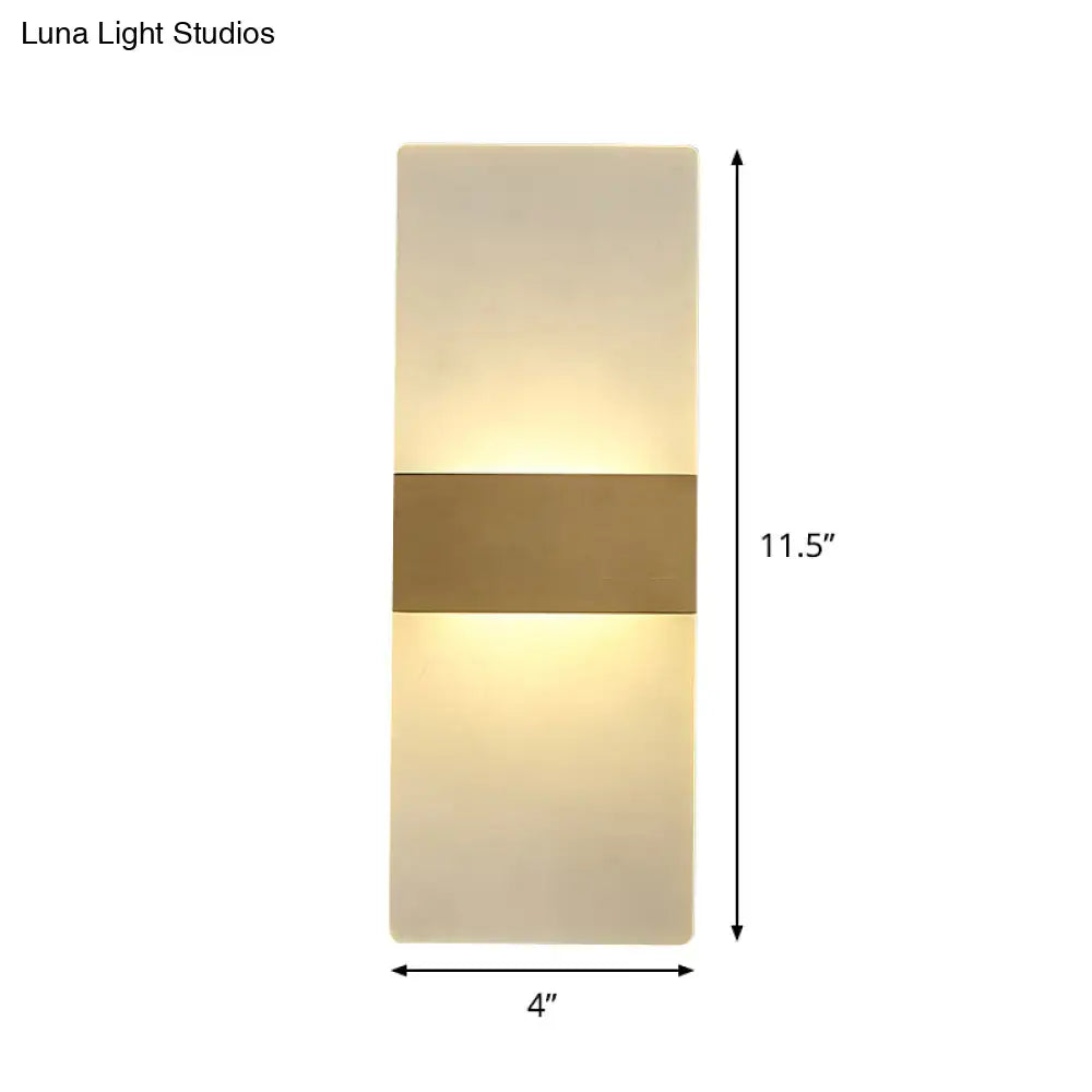 Gold Acrylic Direct-Wired Wall Sconce