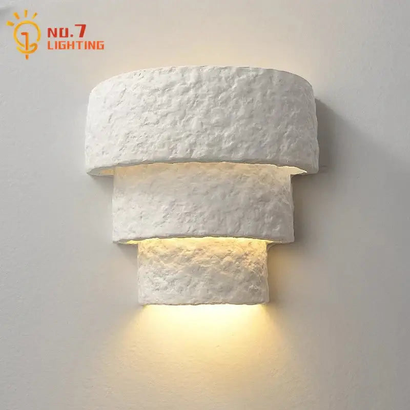 White Gypsum Wall Lamp