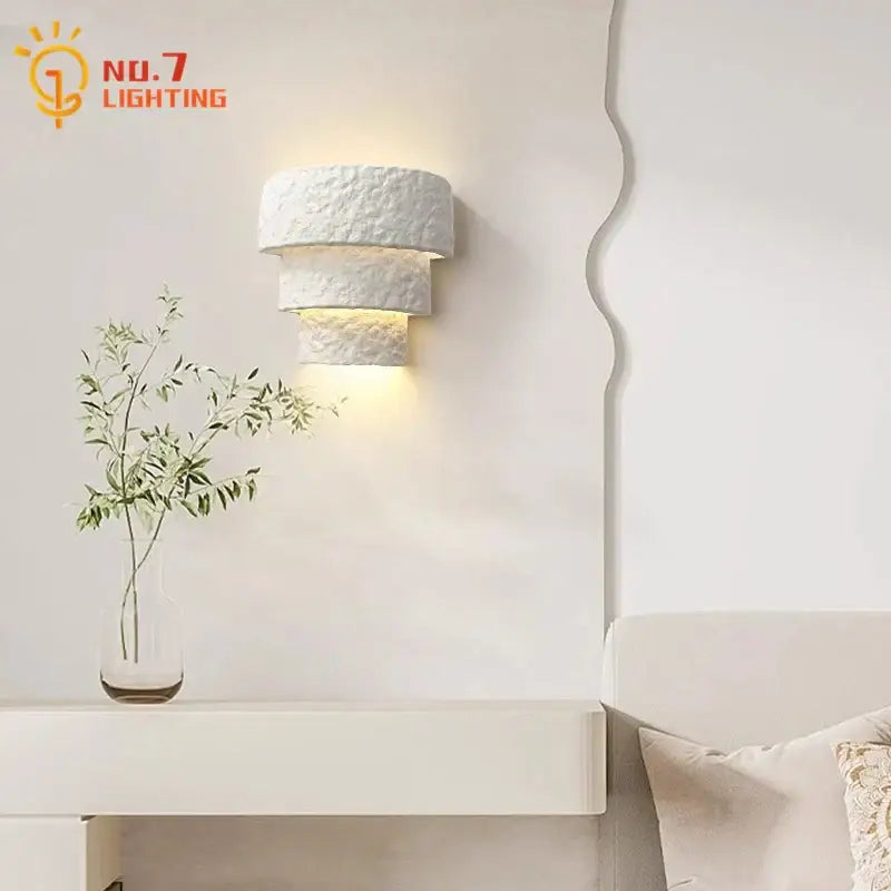 White Gypsum Wall Lamp