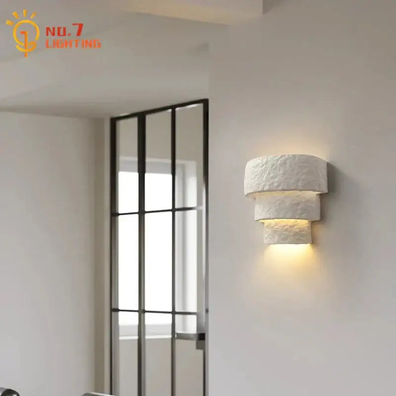 White Gypsum Wall Lamp