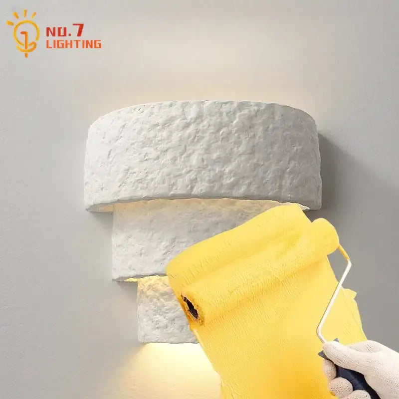 White Gypsum Wall Lamp
