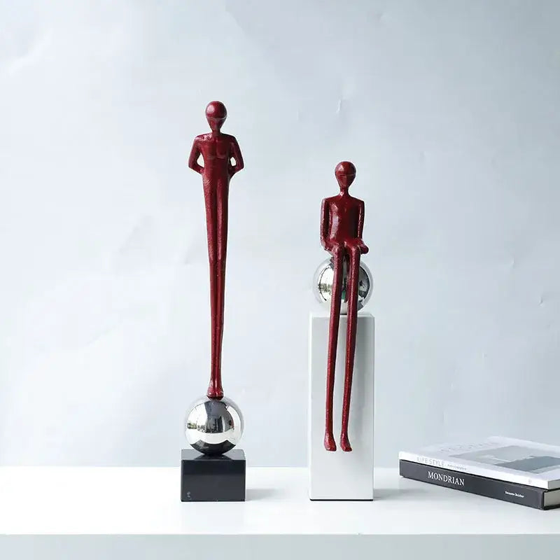 Black Metal Thinker Figurine
