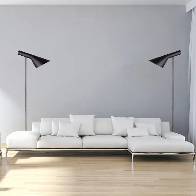 Black LED Floor Lamp with Remote Control