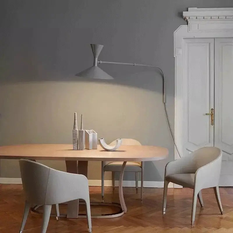 Black Long Arm Wall Lamp