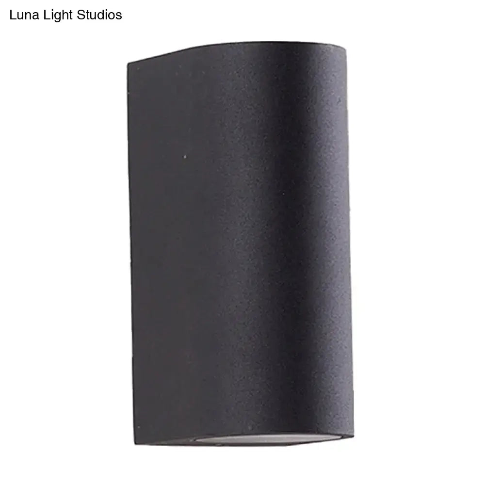 Black Outdoor Cylinder Light