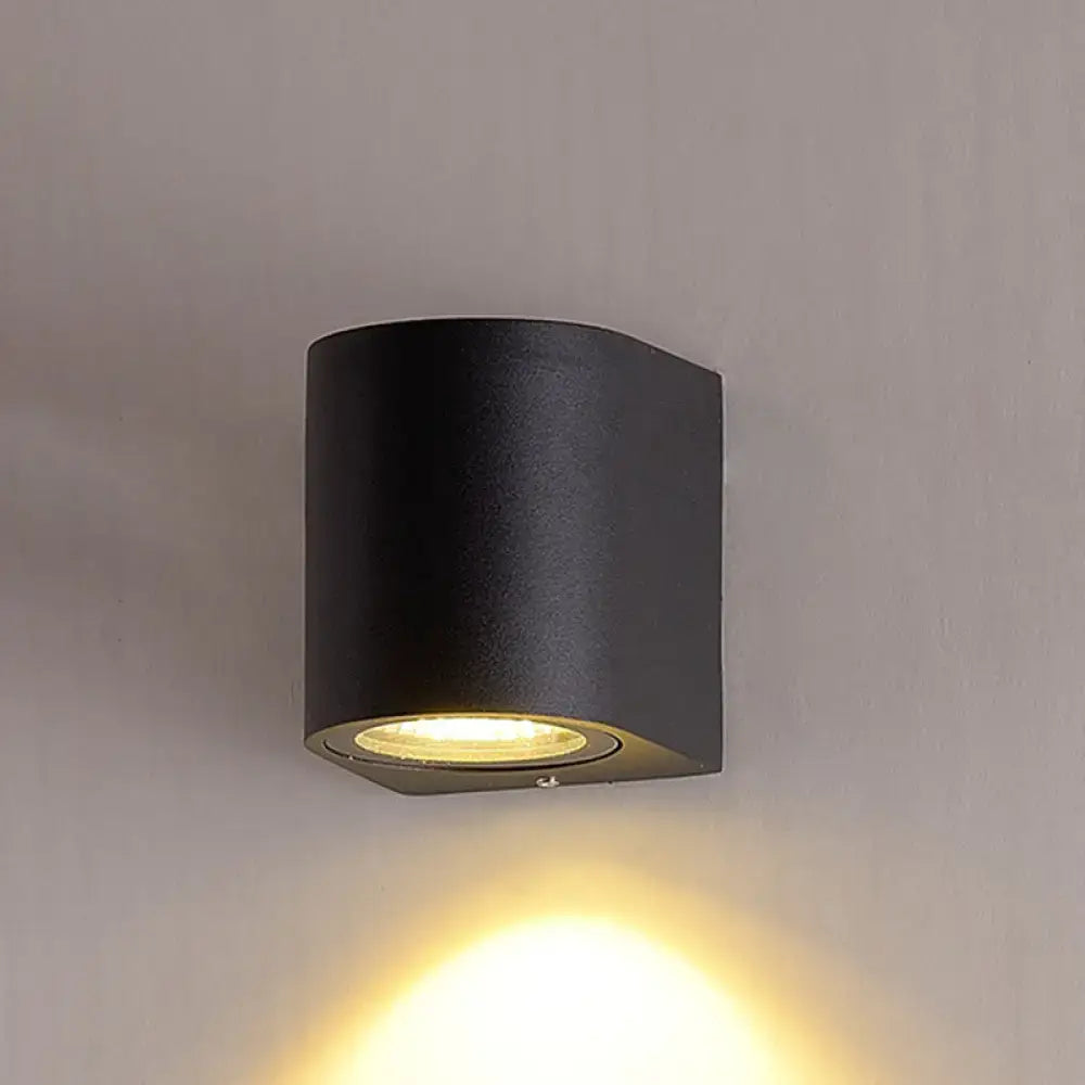 Black Outdoor Cylinder Light