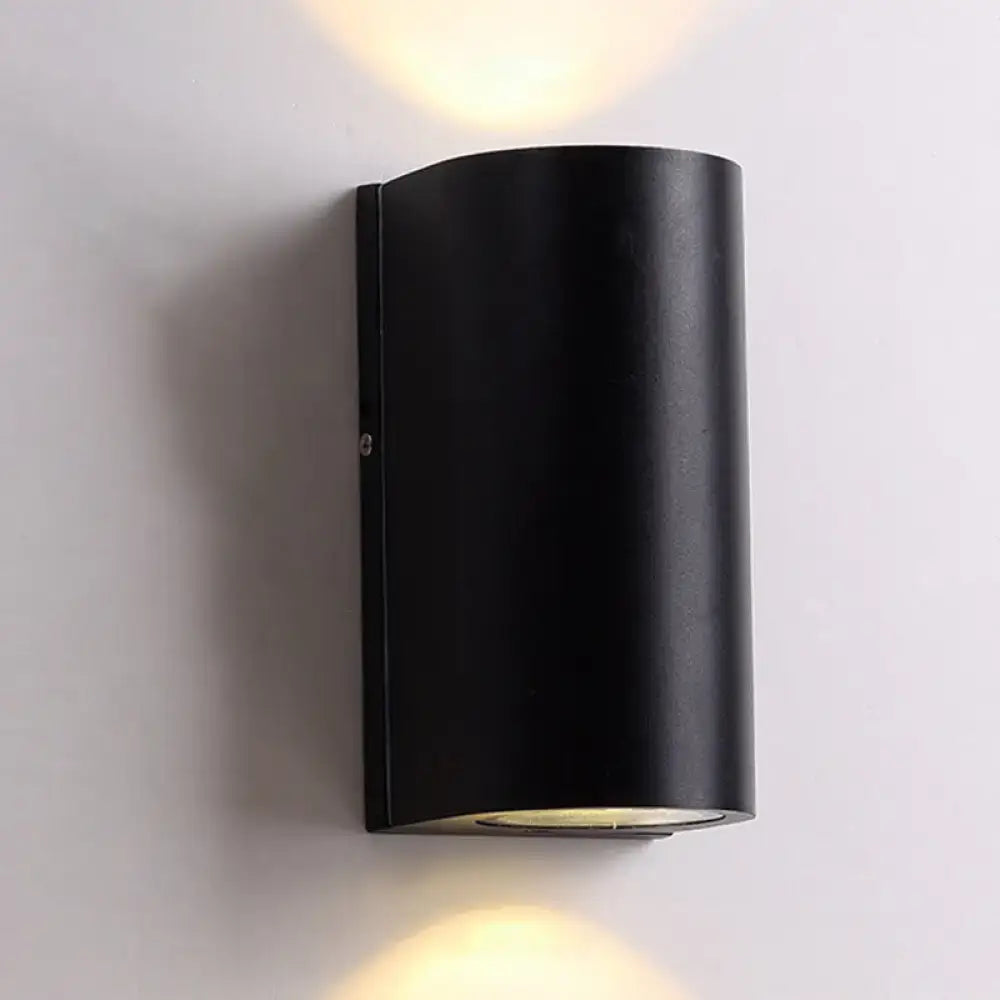 Black Outdoor Cylinder Light