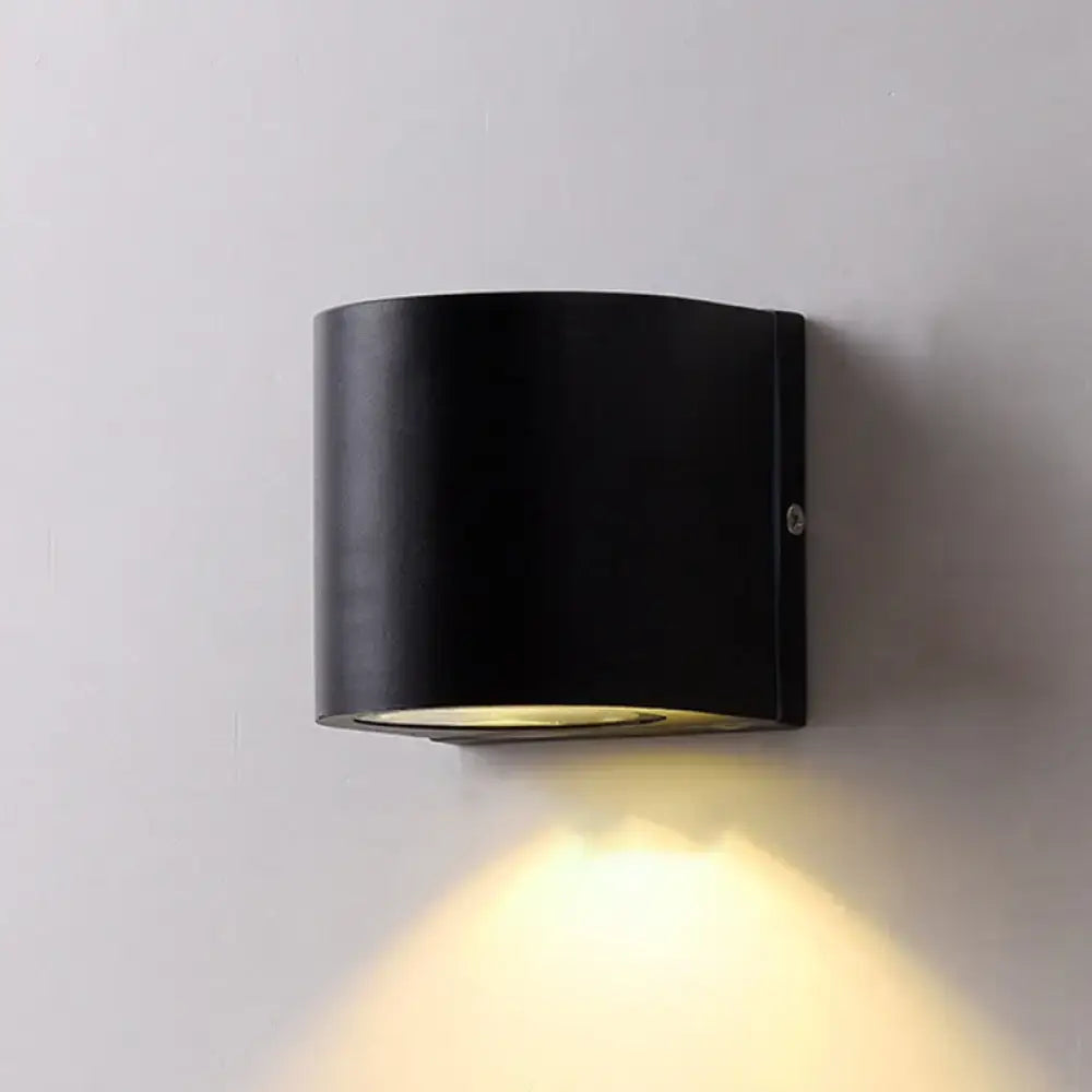 Black Outdoor Cylinder Light