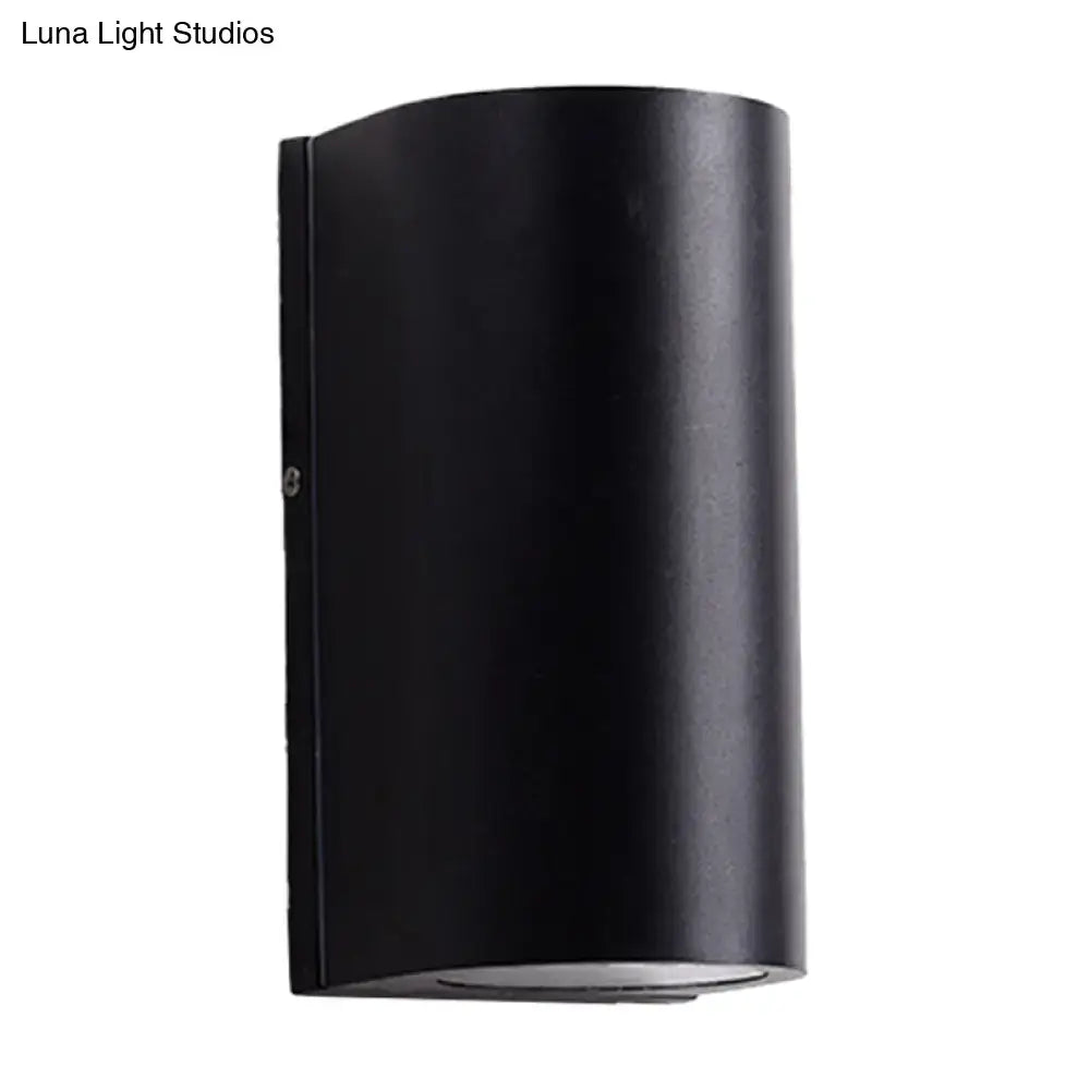 Black Outdoor Cylinder Light