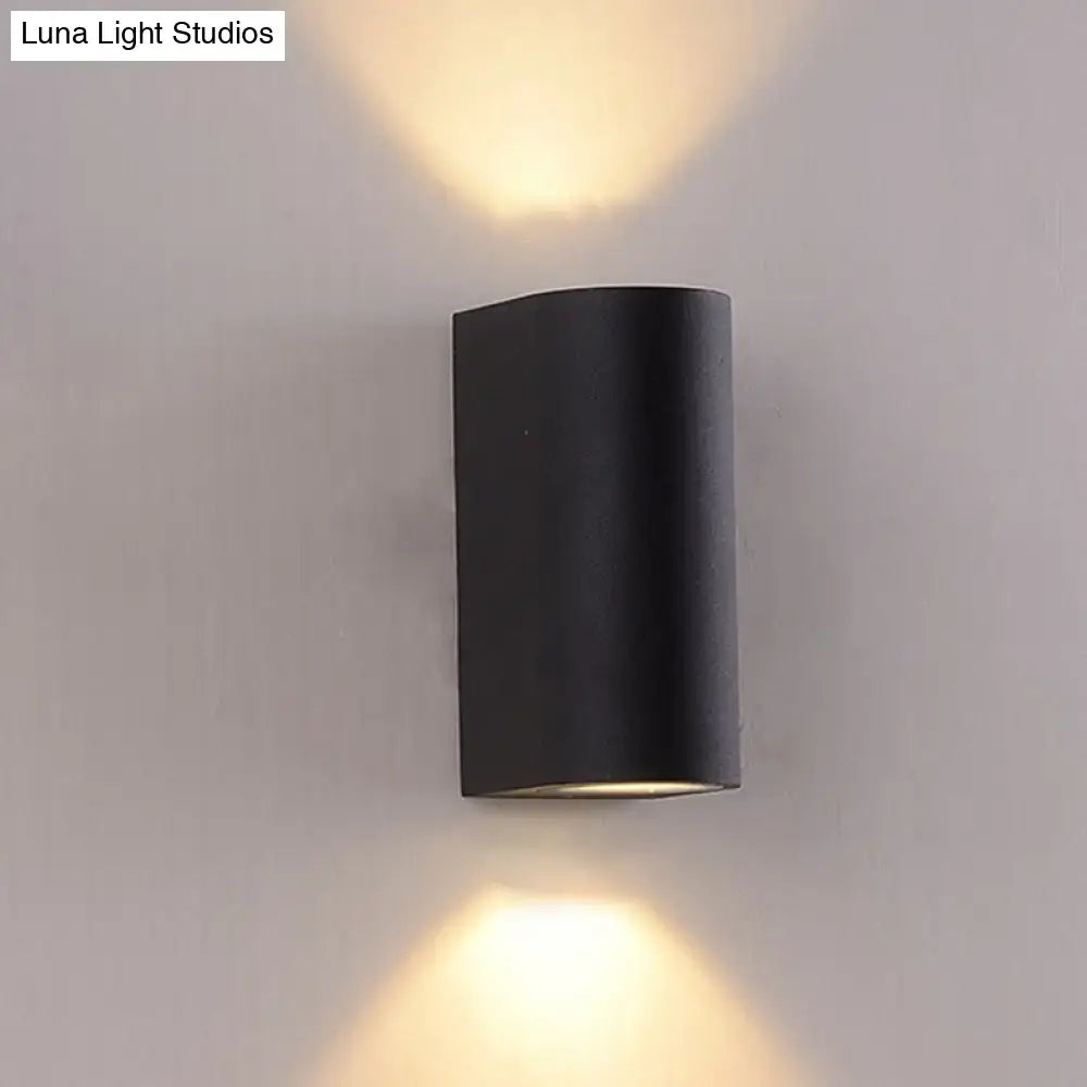 Black Outdoor Cylinder Light