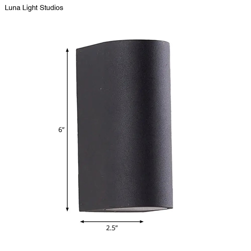 Black Outdoor Cylinder Light