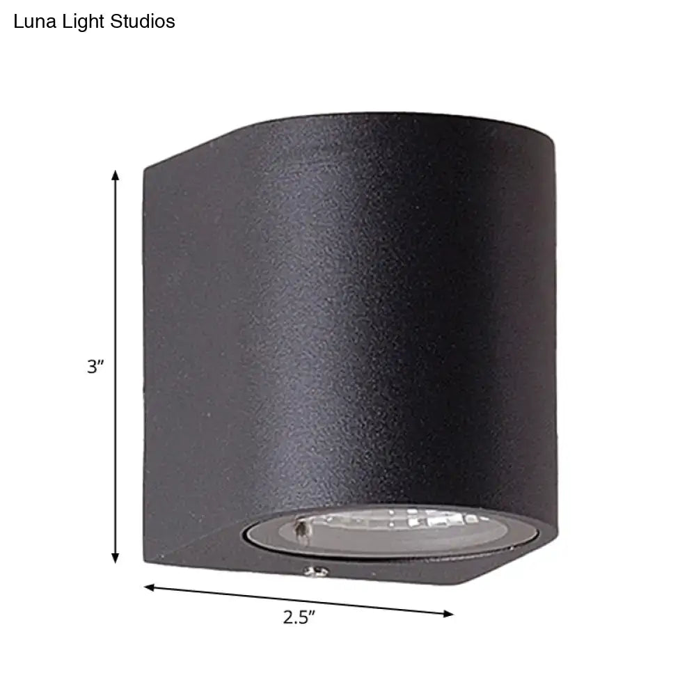 Black Outdoor Cylinder Light