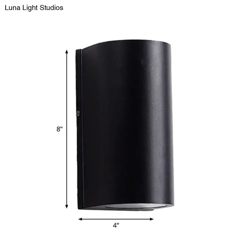 Black Outdoor Cylinder Light