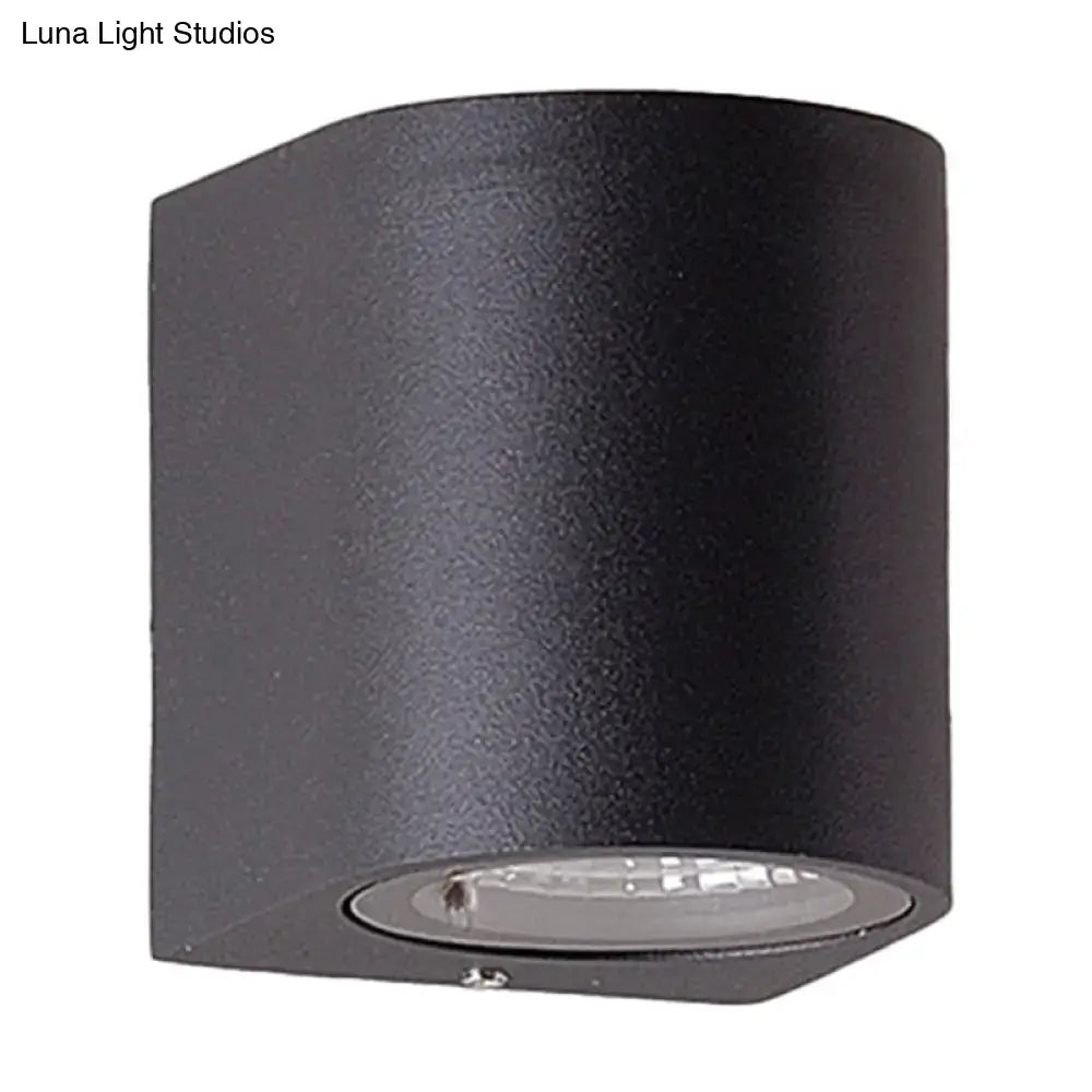 Black Outdoor Cylinder Light