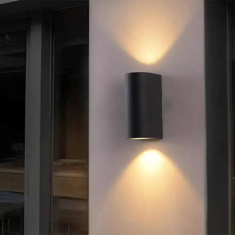 Black Outdoor Cylinder Light
