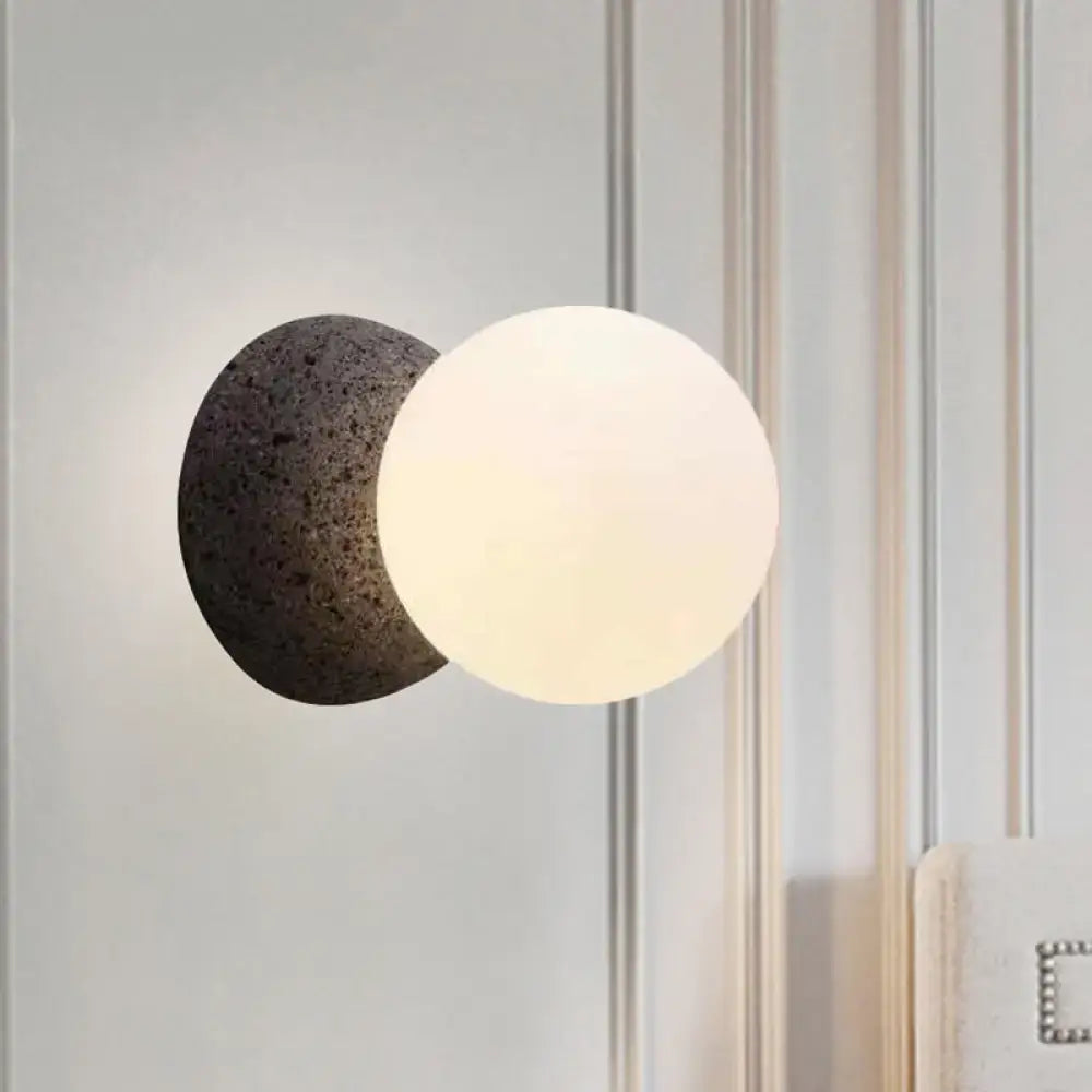 Black Glass Minimalist LED Wall Sconce