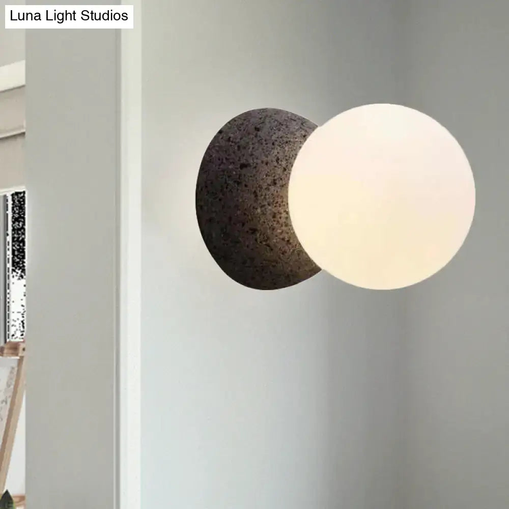 Black Glass Minimalist LED Wall Sconce