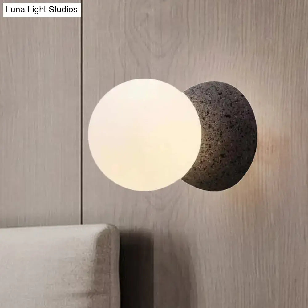Black Glass Minimalist LED Wall Sconce
