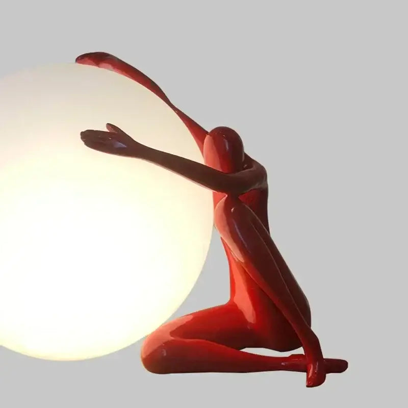 White Humanoid Table Lamp