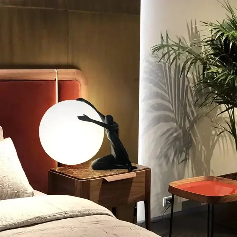 White Humanoid Table Lamp