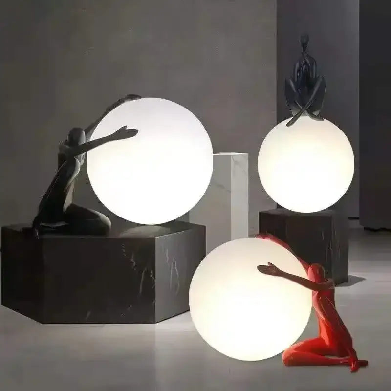 White Humanoid Table Lamp