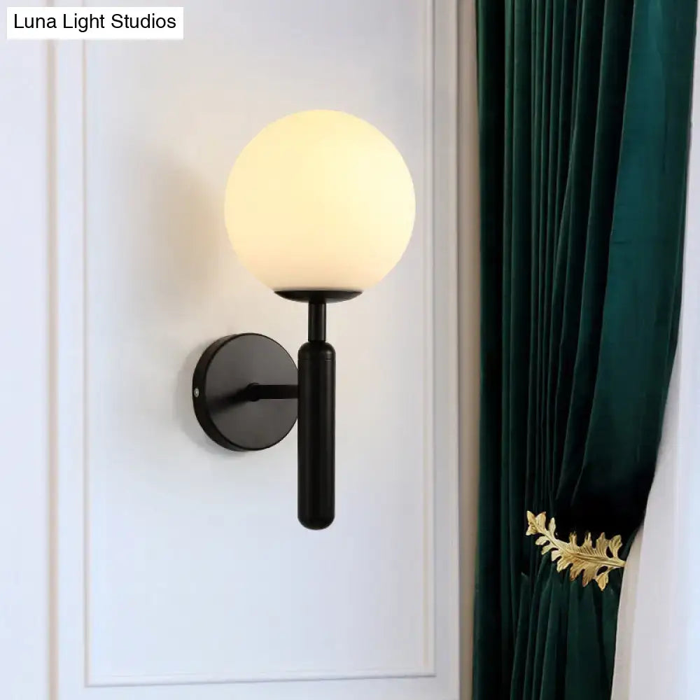 Black Ball Wall Sconce