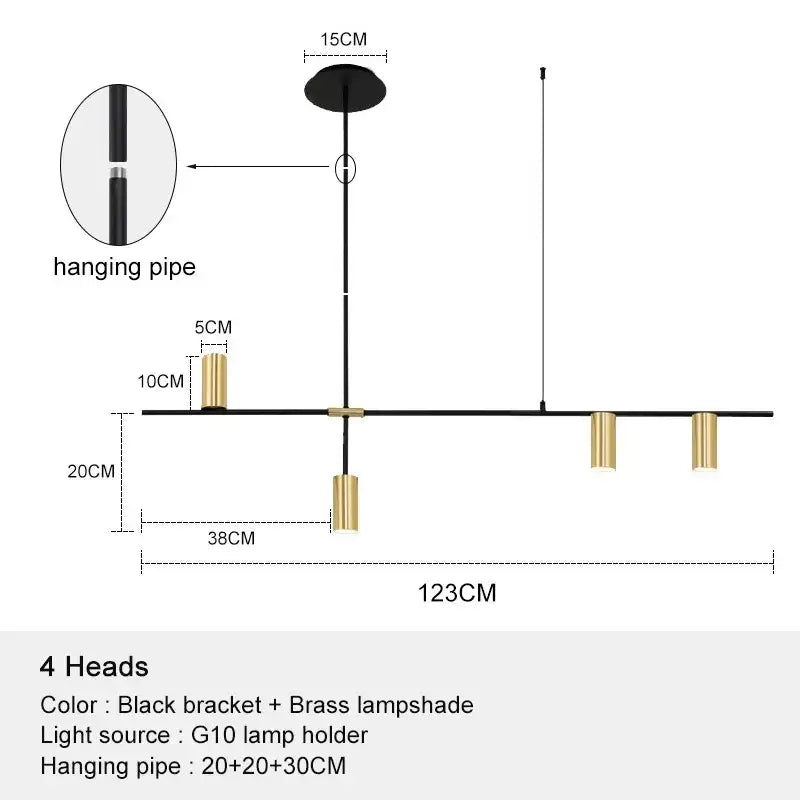 Black Chandelier Pendant Light