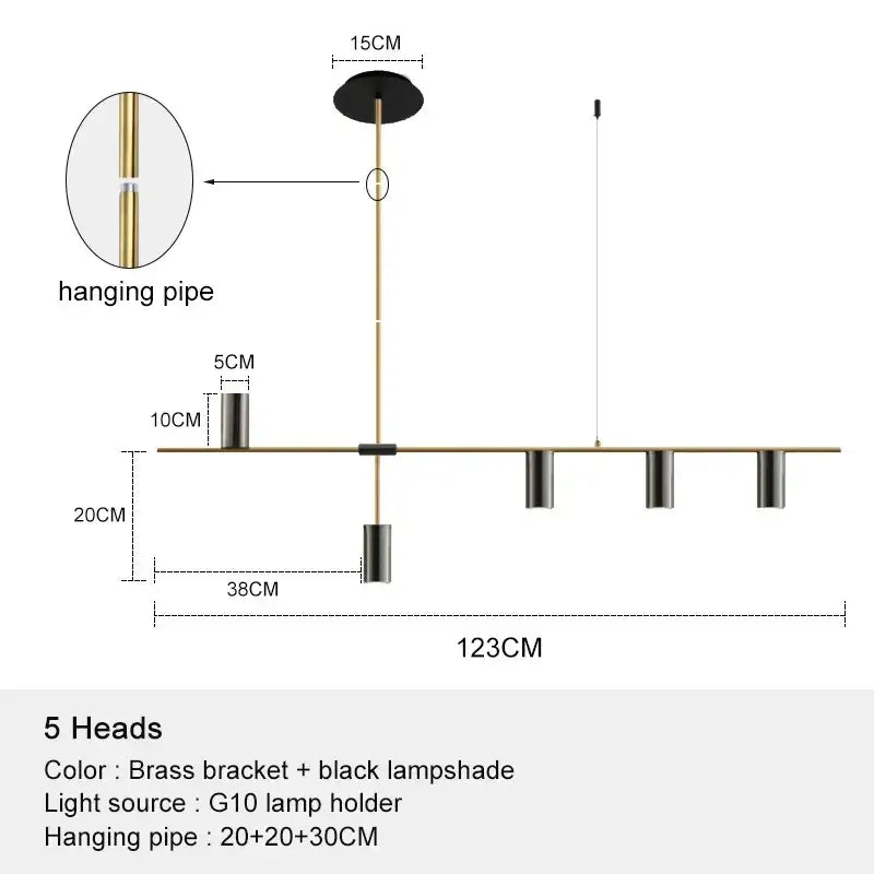 Black Chandelier Pendant Light
