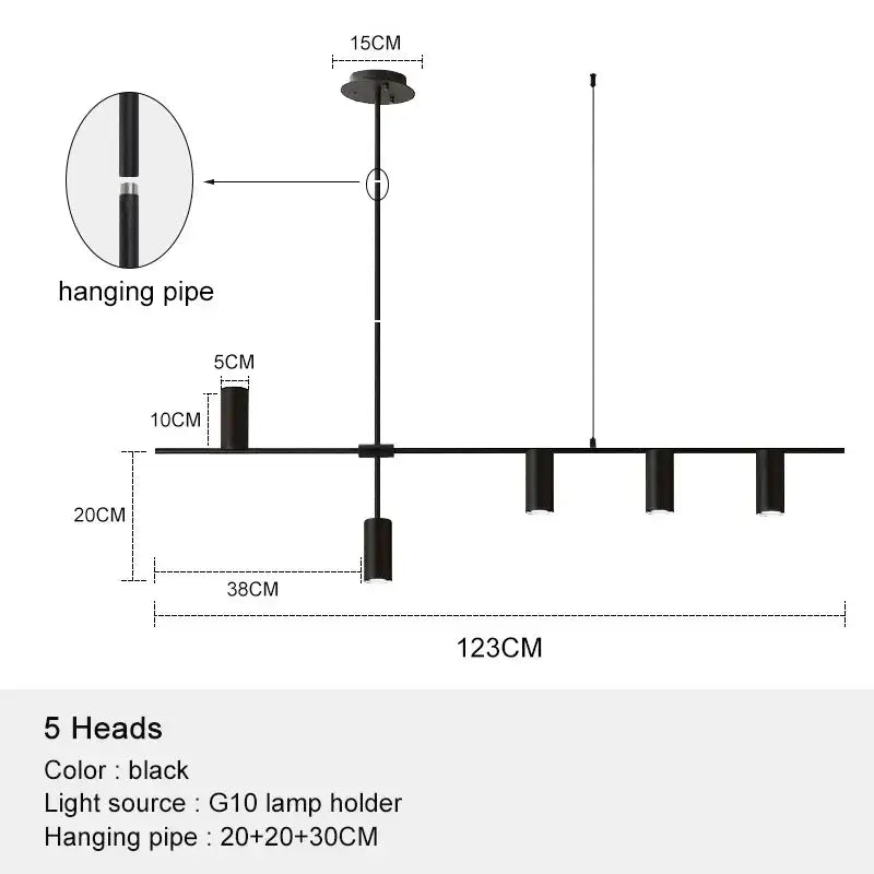 Black Chandelier Pendant Light